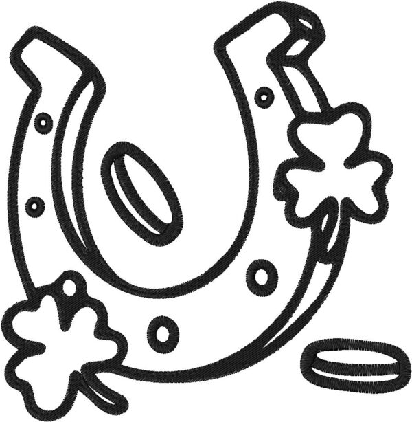 Horsehoe Design, 7 sizes, Machine Embroidery Design, Horsehoe shapes Design, Instant
