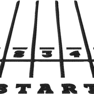 Sports Track Design, 7 sizes, Machine Embroidery Design, Sports Track shapes Design, Instant