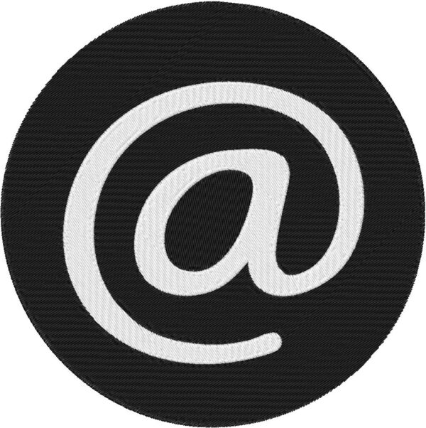 At Sign Design, 7 sizes, Machine Embroidery Design, At Sign shapes Design, Instant