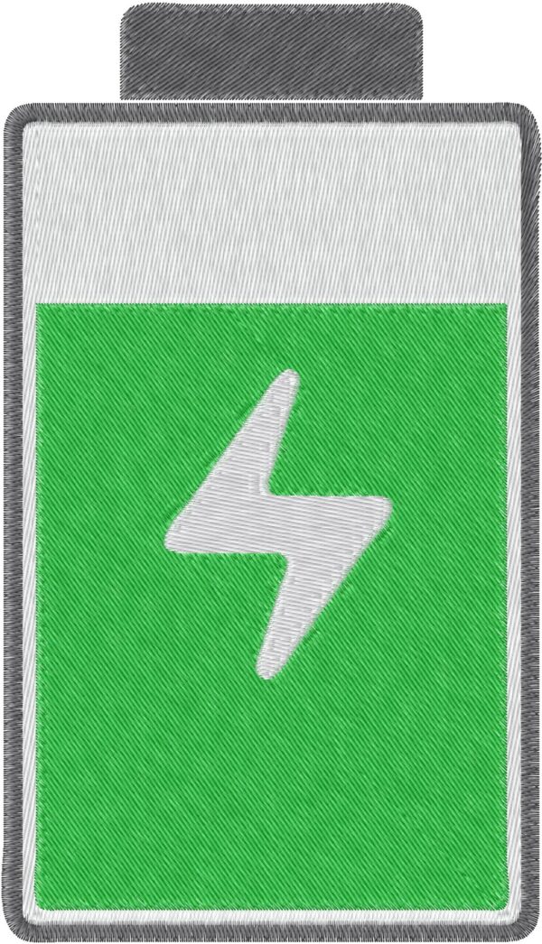 Battery Design, 7 sizes, Machine Embroidery Design, Battery shapes Design, Instant