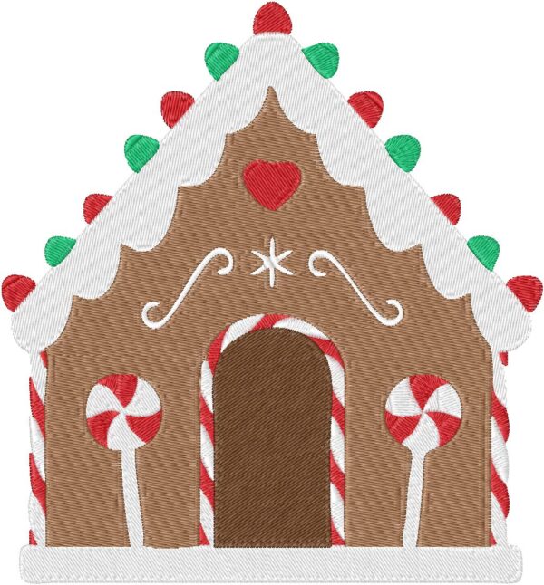 Gingerbread Cottage Design, 7 sizes, Machine Embroidery Design, Gingerbread Cottage shapes Design, Instant