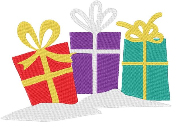 Gifts Design, 7 sizes, Machine Embroidery Design, Gifts shapes Design, Instant