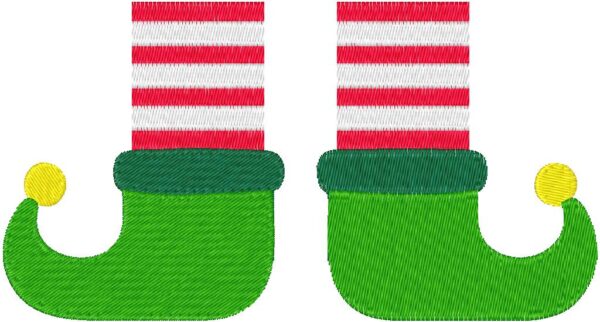 Elf Shoes Design, 7 sizes, Machine Embroidery Design, Elf Shoes shapes Design, Instant