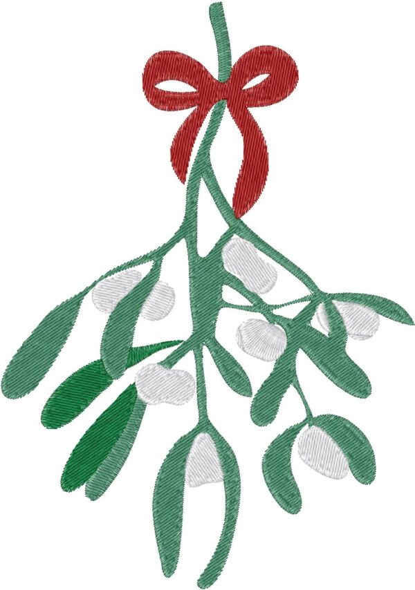 Misletoe Design, 7 sizes, Machine Embroidery Design, Misletoe shapes Design, Instant