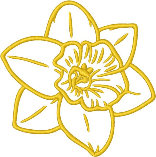 Narcissus Design, 7 sizes, Machine Embroidery Design, Narcissus shapes Design, Instant