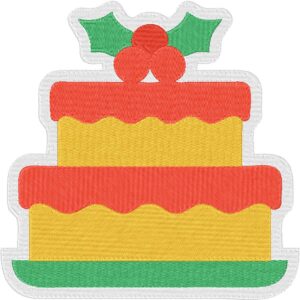 Cake Design, 7 sizes, Machine Embroidery Design, Cake shapes Design, Instant